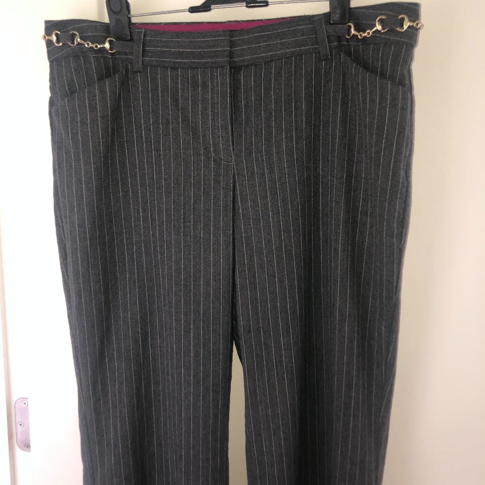 Express Editor Wide Leg Lined Wool Blend Pants Sz… - image 3
